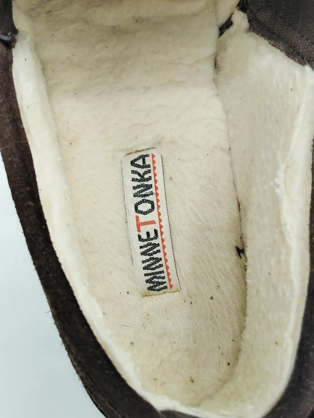 Old Fart Minnetonka Dark Brown Suede Slip-On Moccasins with Plush Lining